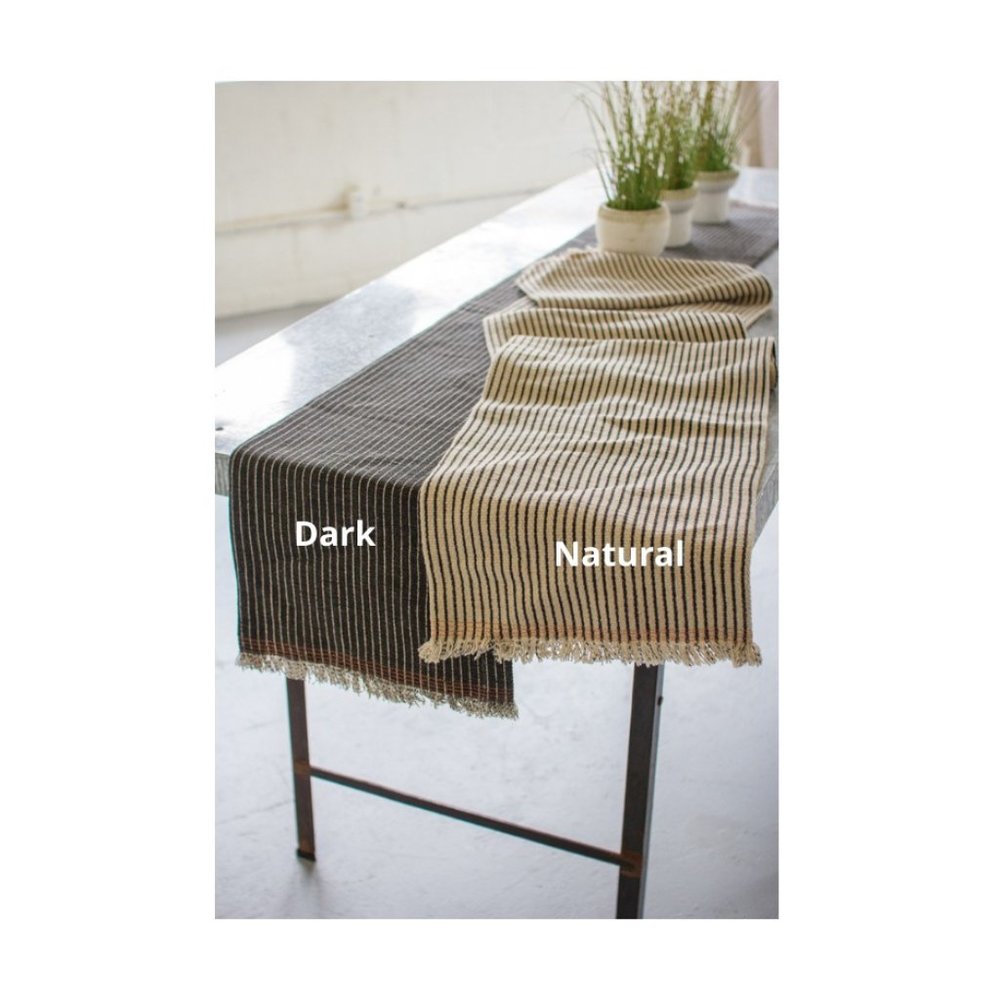 Cotton & Jute Table Runner - two color options
